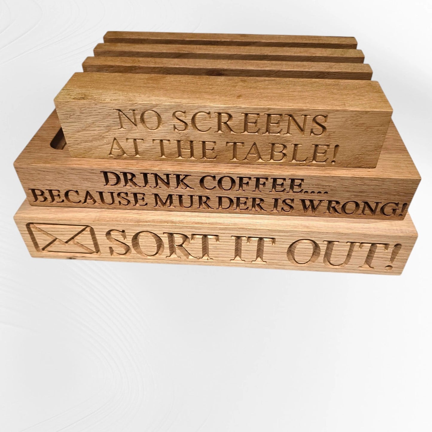 Solid Oak Organiser Tray