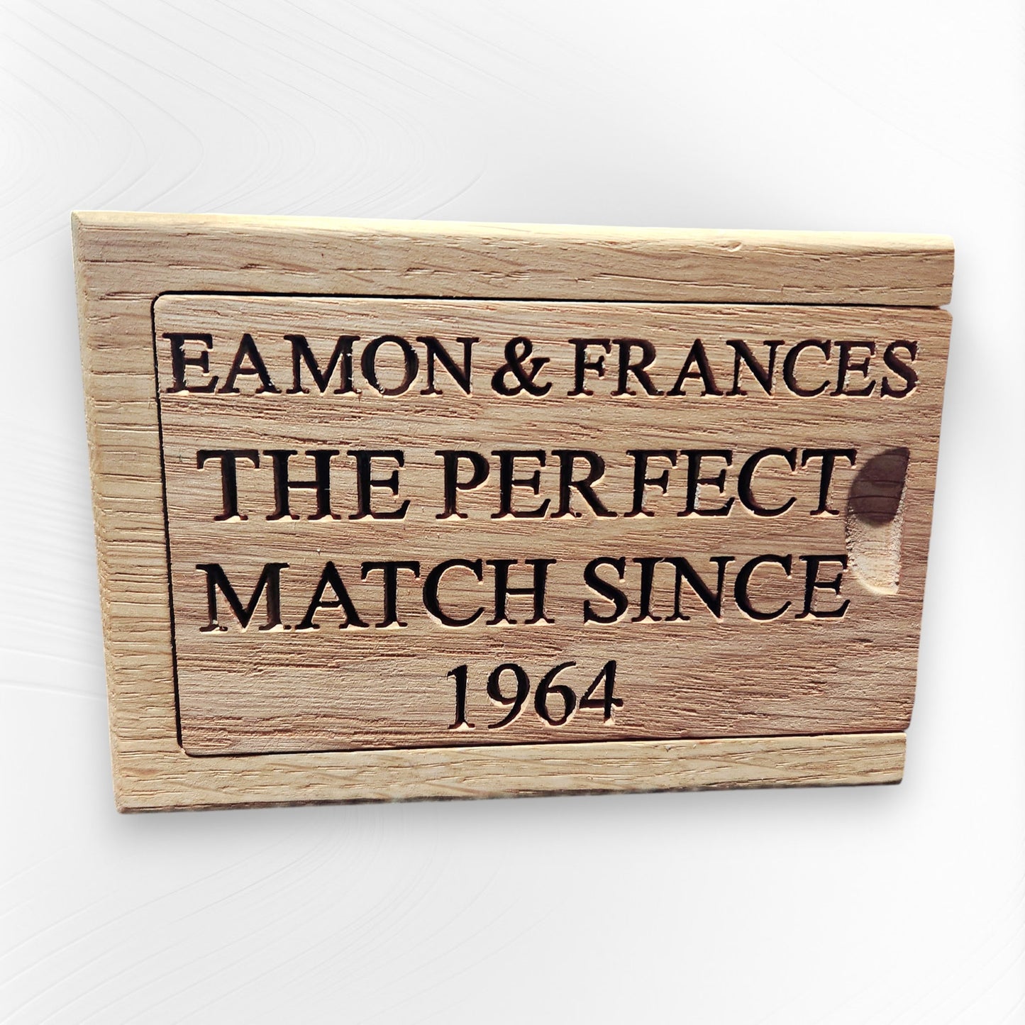 Personalised Oak Matchbox