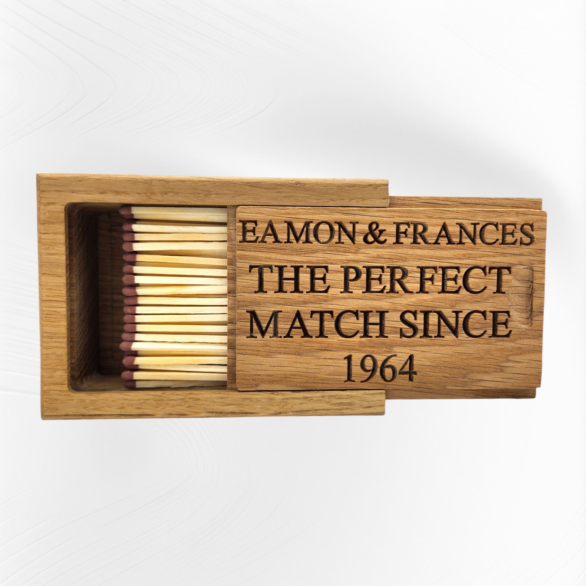 Personalised Oak Matchbox
