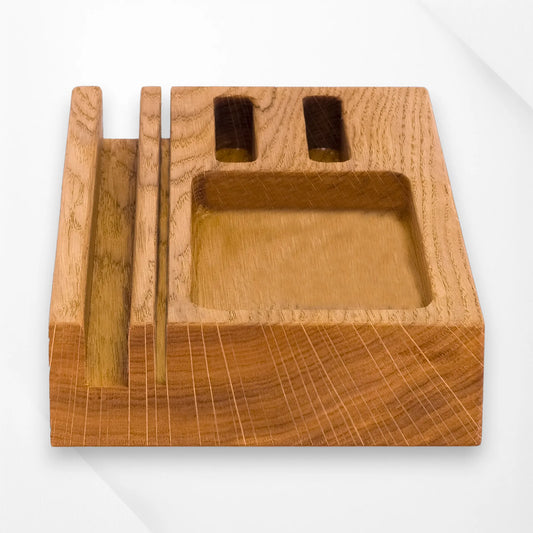 Personalised Oak Phone Tray