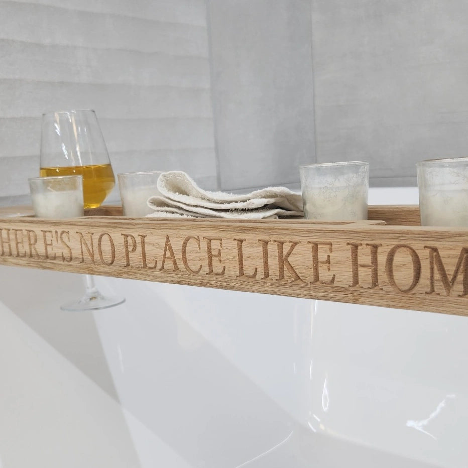 Luxury Personalised Oak Bath Tray