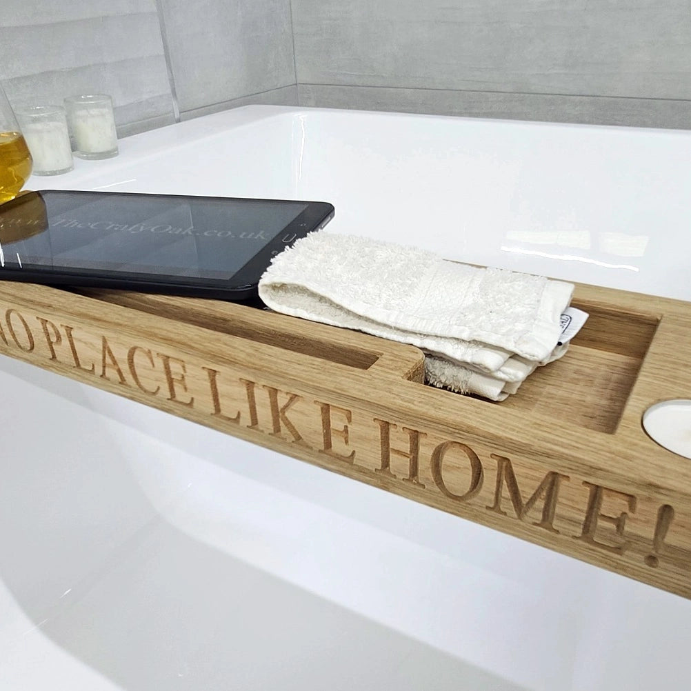 Luxury Personalised Oak Bath Tray