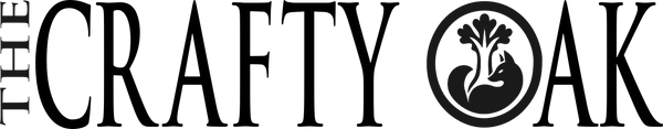 Logo of 'The Crafty Oak' with a stylized tree and fox design.