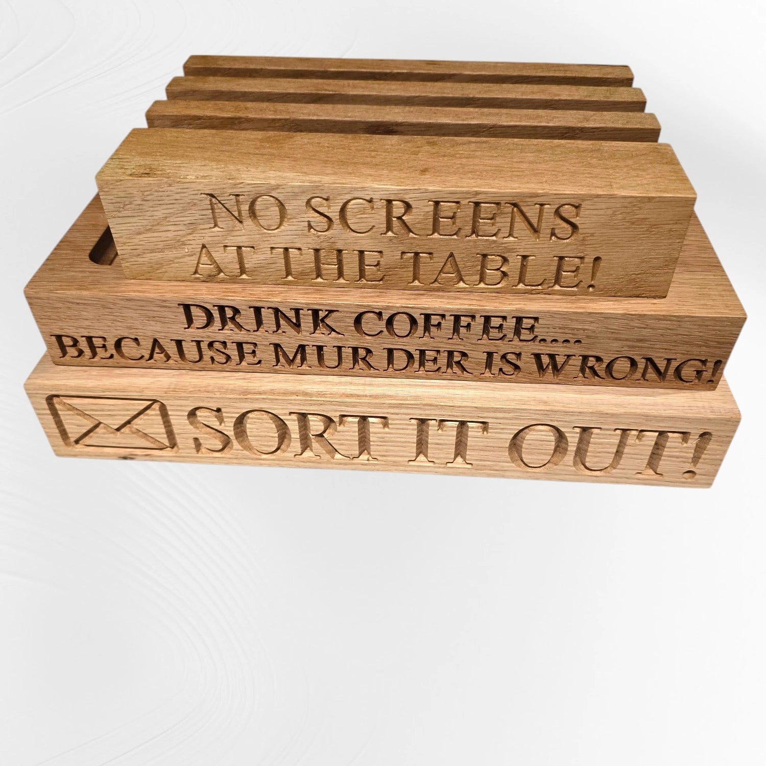 Solid Oak Organiser Tray