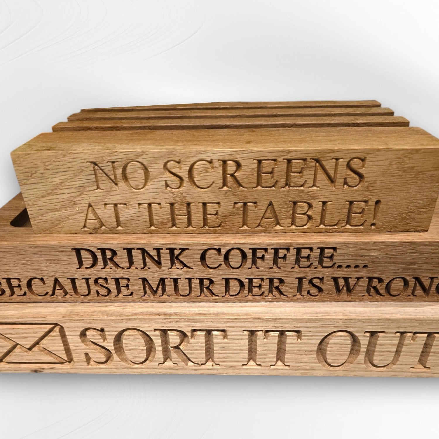 Solid Oak Organiser Tray